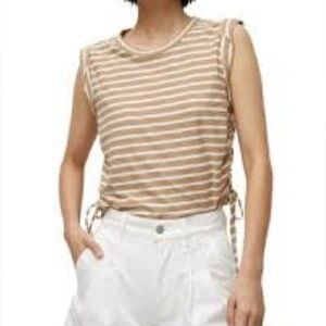 Veronica Beard Striped Sleeveless Side Tie Tank Top Small